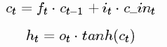 LSTM state update