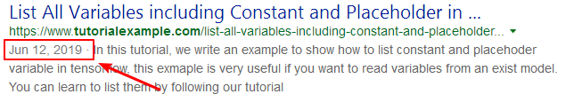 submit url to webmaster tool and display in search result