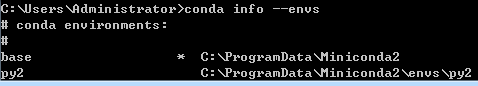 anaconda python 2.7 environment infomation