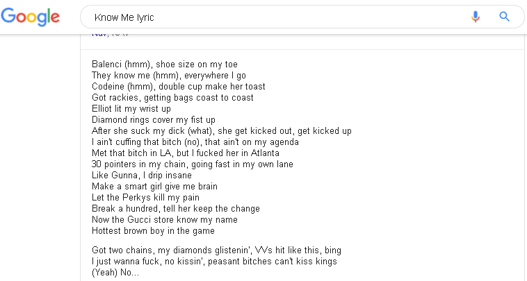 google lyrics
