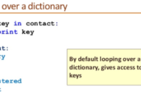 loop over a python dictionary