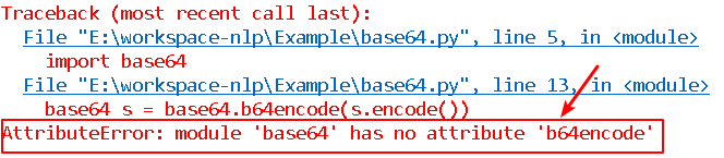 AttributeError module 'base64' has no attribute 'b64encode'