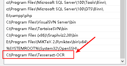 add Tesseract-OCR to system environment