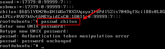 ubuntu change new user new password