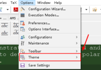 WinEdt options theme