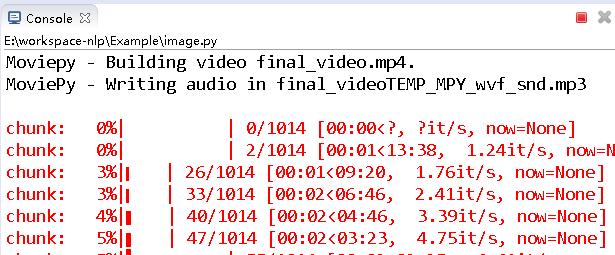 Moviepy merge multi video to a video