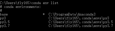 conda list python environment for python 3.5