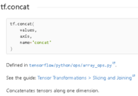 tensorflow tf.concat() tutorials and examples