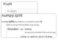 the difference between numpy.split and tf.split