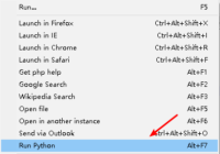 notepad++ run python script command