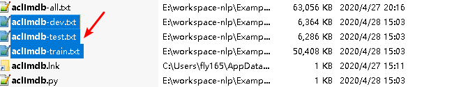 split aclImdb dataset into train test and validation dataset
