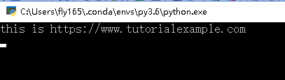 the result that notepad++ runs python script