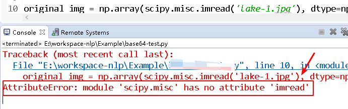 fix module scipy.misc has no attribute imread