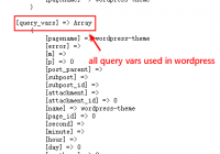 list all query vars in wordpress