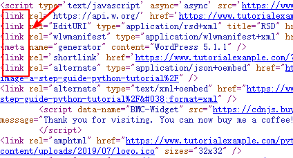 WordPress wp_head() function example