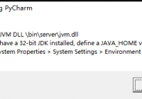 Error launching PyCharm