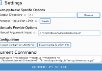 An example to convert python scripts to exe application using auto-py-to-exe library