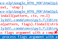 Fix Python ValueError: cannot process flags argument with a compiled pattern