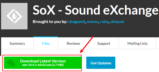 How to install sox on windows 10?
