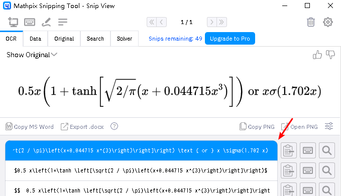 convert math equations in an image to latex code