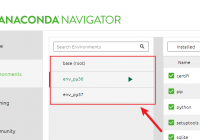 Use Anaconda Navigator to list all virtual environments
