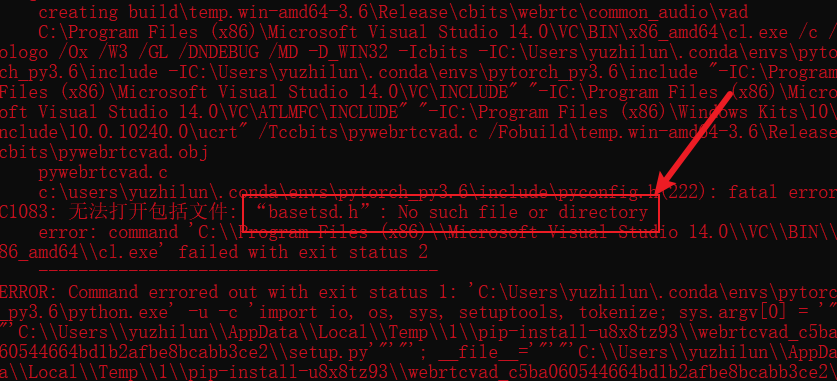 Fix Python webrtcvad Installation “basetsd.h”: No such file or directory - Python Tutorial