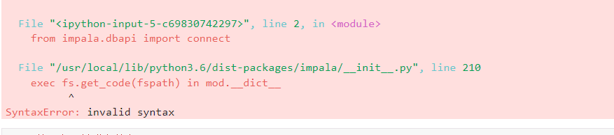 Fix impala fs.get_code() SyntaxError invalid syntax - Python Tutorial